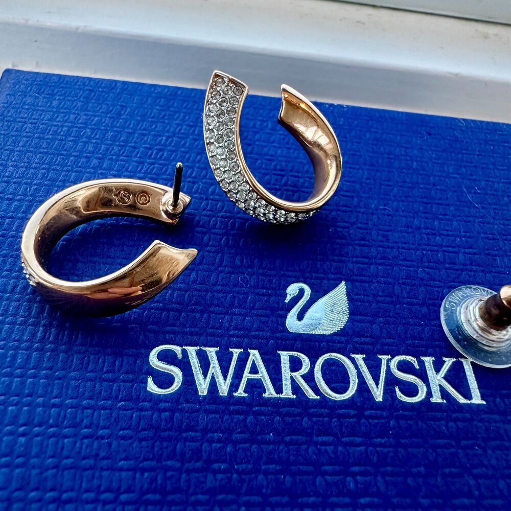 NWOT Swarovski Exist Rosegold Crystal Earring - Picture 14 of 16